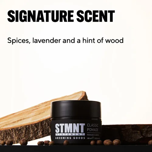 Vista 4 de STMNT Grooming Goods - Pomada clásica, 3.38 onzas, brillo natural, control fuerte, fácil de lavar