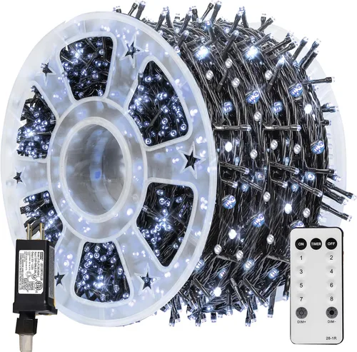 Vista 16 de TW SHINE - Luces de Navidad que cambian de color, 200 luces LED RGB de 66 pies, luces de Halloween para exteriores con control remoto, impermeables