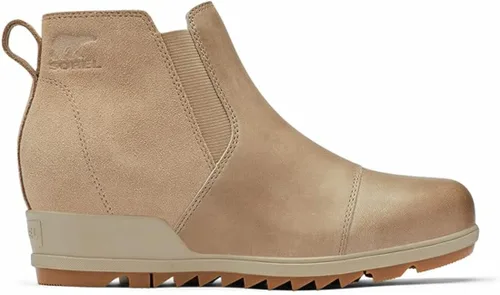 Vista 2 de Sorel - Botas cortas hasta el tobillo para mujer Evie, piel de ante impermeable, suela de cuña