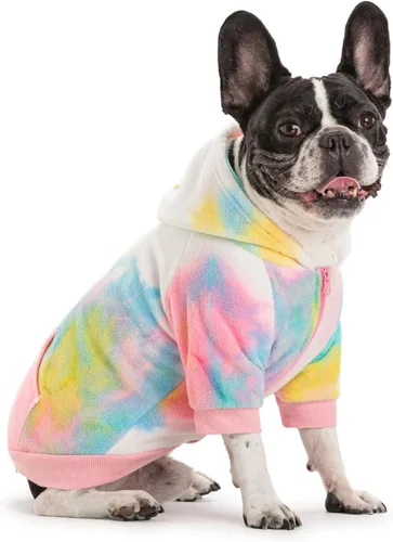 Vista 13 de Ropa de bulldog francés de camuflaje con capucha para perros pequeños, cachorros, chihuahua, abrigo, sudadera con capucha para mascotas, gatos Camo