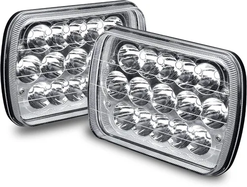 Vista 9 de Bombilla led universal de 7" x 6", 45 vatios, para enchufar y utilizar, eficiencia energética, resistente, faro delantero cuadrado o rectangular