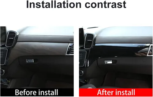 Vista 2 de YIWANG Cubierta de panel de decoración de consola central, 3 piezas para Mercedes Benz GLS GLE GL ML 2013-2019 Accesorios para automóvil con volante