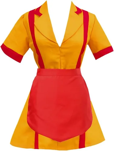 Vista 7 de GOLDSTITCH Uniforme de camarera para mujer, disfraz de fiesta B-amarillo