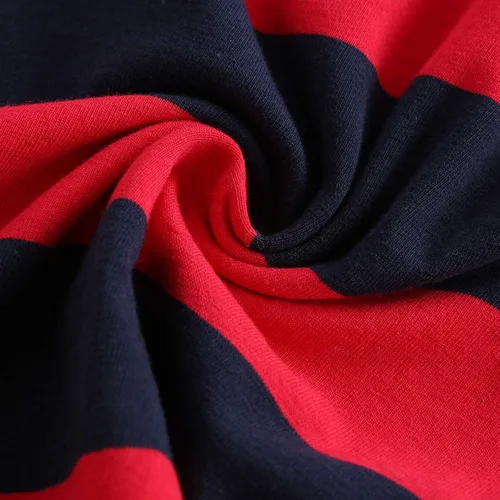 Vista 7 de Camisas de manga larga, de algodón, con diseño de rayas color arcoíris, para niño