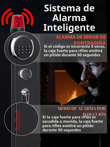 Vista 6 de KAER 2-3 - Gabinete de teclado digital seguro para pistolas 01 - negro
