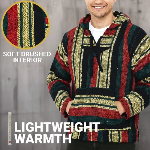 Vista 4 de Sudadera con capucha Mexicana Baja Suéter clásico con alfombra de droga Sudadera Baja para hombres y mujeres Opciones de tallas grandes y hombres
