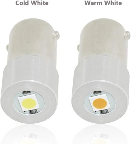 Vista 2 de BA9s Base LED Bulbs1W 3v BA9 LED antorcha mini lámpara de cabeza bombilla linterna 2 celdas C y D (blanco frío, 2 celdas C y D 3V)