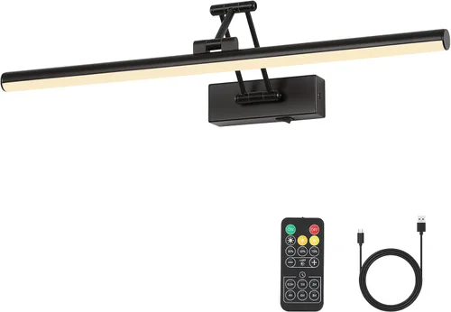 Vista 10 de Joossnwell Luz para Cuadros a Batería Luz Inalámbrica para Cuadros para Pinturas con Control Remoto 15.5 Pulgadas Regulable y Temporizador Luz