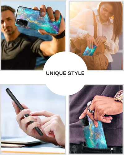 Vista 7 de BENTOBEN Funda para Galaxy S20 FE, funda para teléfono Samsung S20 FE 5G, ajuste delgado, que brilla en la oscuridad, híbrido, policarbonato duro