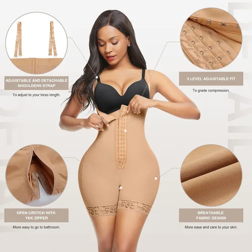Vista 3 de FeelinGirl Fajas moldeadoras para mujer con control de abdomen y entrepierna abierta