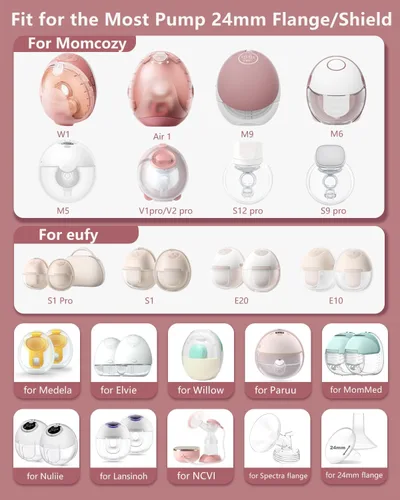 Vista 2 de 10 piezas de inserción de brida 13/15/17/19/21 * 2 piezas compatibles con Momcozy Air 1/W1/M9/M6/M5/V1 Pro/V2 Pro