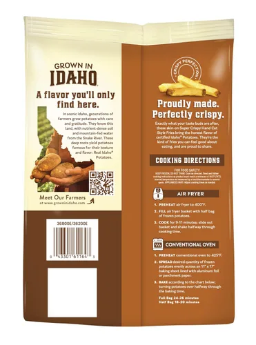 Vista 5 de Grown in Idaho - Papas fritas estilo cortadas a mano, 28 onzas (congeladas)