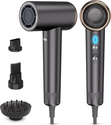 Vista 9 de Mythsight StyleVibe High-Speed Ionic Hair Dryer with 3 Attachments Pink