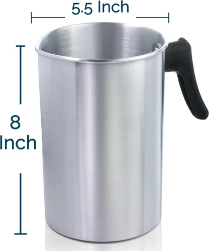 Vista 2 de Aroparc Olla para hacer velas de 101 onzas, olla de fusión de cera, jarra de vertido sin goteo para hacer velas
