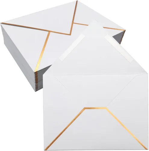 Vista 16 de Paquete de 50 sobres autoadhesivos de 4 x 6 pulgadas, sobres negros de 4 x 6 pulgadas para invitaciones con sobres autoadhesivos A6 para bodas