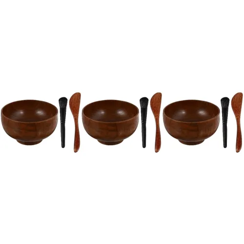 Vista 11 de Juego de cuencos de mezcla de máscara facial de madera para damas, cuidado de la piel facial, mezcla de arcilla, kit de tazón de máscara facial