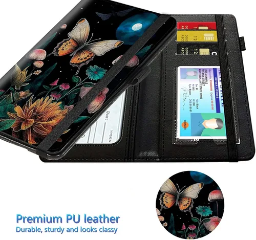 Vista 19 de Funda para chequera para hombres y mujeres, cartera de cuero RFID con ranuras para tarjetas de crédito, soporte de cheques duplicados personales