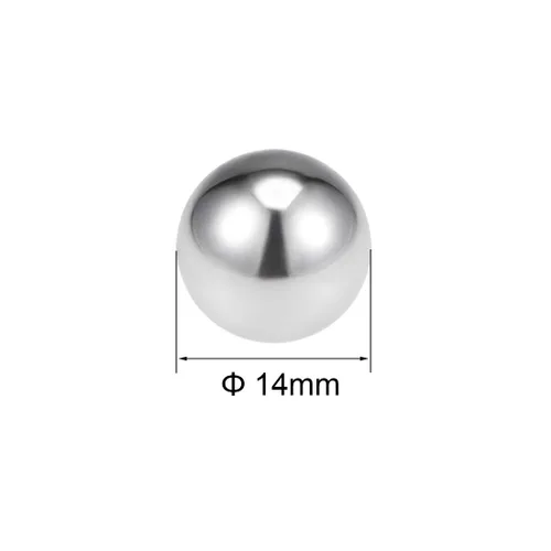 Vista 2 de uxcell Bolas de rodamiento de 0.551 in 304 bolas de precisión de acero inoxidable G100 5pcs