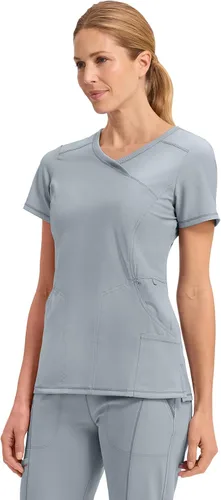 Vista 6 de Cherokee Infinity mujeres Scrubs Top Mock Wrap 2625A