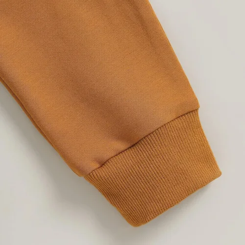 Vista 7 de Conjunto de sudadera de manga larga con cuello redondo y pantalones elásticos para niños pequeños, para otoño, para recién nacido, conjunto de ropa