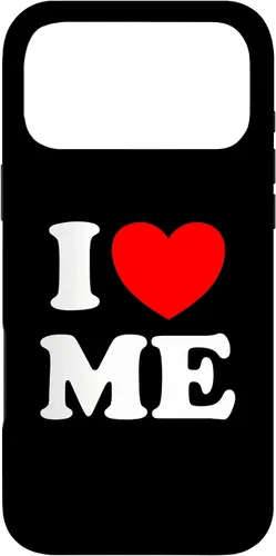 Vista 22 de Carcasa divertida para iPhone 16 I Love Me I Red Heart Me I Love Me Myself And I