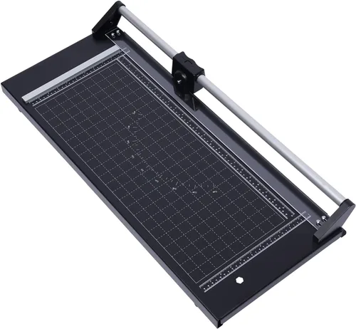 Vista 4 de Cortador de papel giratorio deslizante de precisión manual de 24 pulgadas, película de papel fotográfico de PVC, cortador rodante de PVC