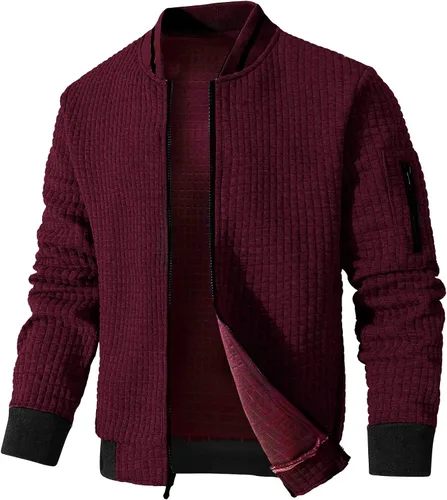 Vista 8 de Chaqueta ligera para hombre, chaqueta bomber casual, chaqueta universitaria