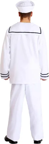 Vista 3 de Adulto Blanco SailorDisfraz adultos Std.