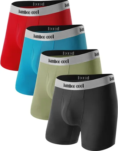 Vista 13 de BAMBOO COOL Calzoncillos tipo bóxer para hombre, ultra transpirables