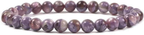 Vista 11 de Justinstones Gem - Pulsera elástica de cuentas redondas de 6 mm de piedras semipreciosas, unisex, 16.5 cm Ojo de tigre azul dorado AA