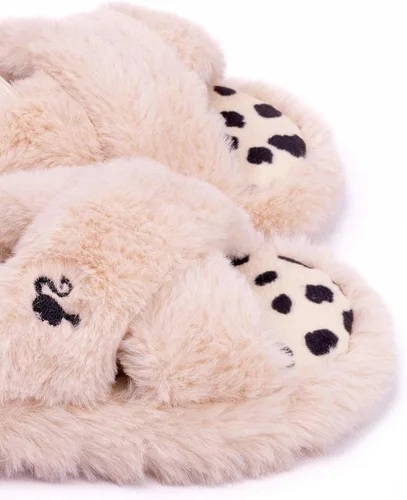 Vista 7 de Barbie Pantuflas para niñas, muñeca para niños, con correa cruzada, deslizadores para casa