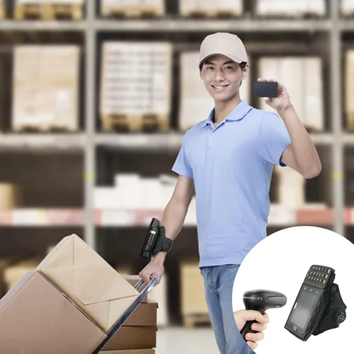 Vista 7 de Soporte de pulsera para PDA, correa de montaje en muñeca para escáner de computadora portátil Zebra WT6000 WT60B0, ideal para manipuladores