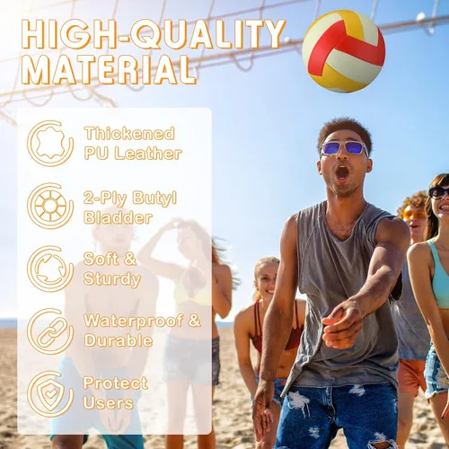 Vista 3 de Libima 3 piezas de voleibol que brilla en la oscuridad con bolsa de malla de bomba, regalo de graduación luminoso para adolescentes y adultos
