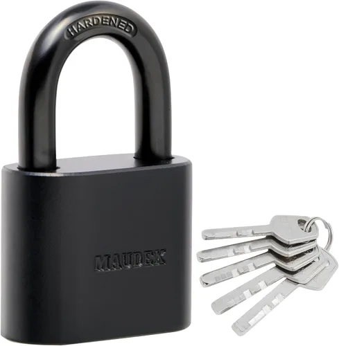 Vista 8 de Maudex® PBE40 - Candado resistente a la intemperie, protección confiable con 5 llaves, revestimiento protector, acero duradero