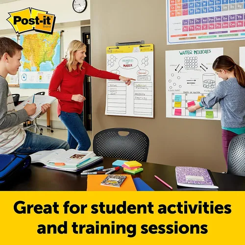 Vista 5 de Post-it Super Sticky Wall Easel Pad, 25" x 30", 20 Sheets/Pad, 3 Pads/Pack (559VAD20 3PK)