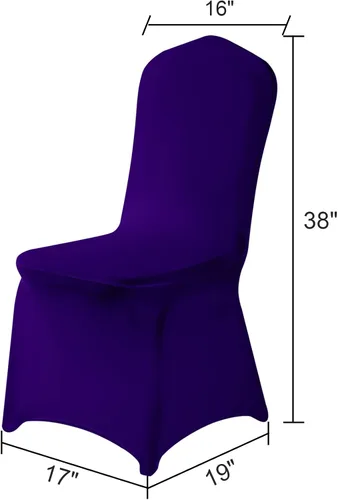 Vista 45 de Funda de elastano para silla, 12 unidades, fundas para silla, fundas para sillas de sala de estar, funda extraíble lavable y elástica para silla