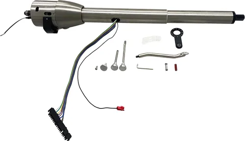 Vista 7 de X-AVION GM - Columna de dirección de acero inoxidable pulido de 28 pulgadas, inclinación plegable AT automático, estilo automático, 5 posiciones