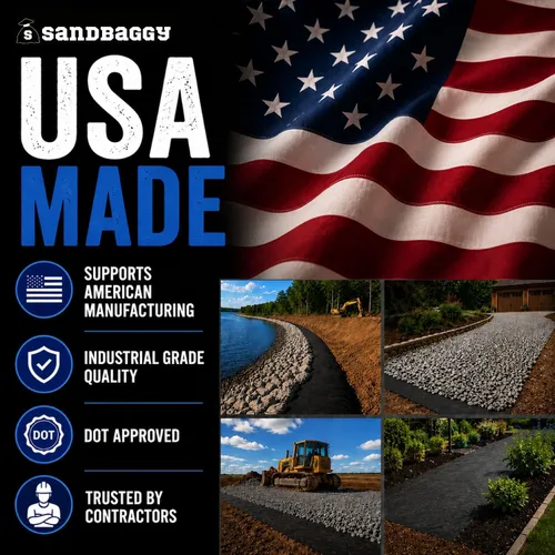 Vista 8 de Sandbaggy Tela geotextil no tejida de 8 onzas para paisaje, fabricada en Estados Unidos, tela de grado industrial con protección UV de 50 años