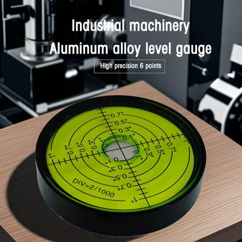 Vista 2 de 6'/0.079 in Punto de alta precisión Nivel Universal Burbuja Metal Bubble Water Leveler Cross Gauge Pequeño Hogar (negro verde)