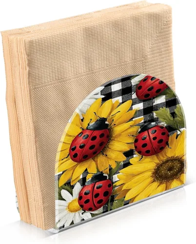 Vista 15 de Servilletero de abeja para mesa, dispensadores de servilletas de tejido acrílico, servilleteros de cóctel para cocina, mesa de comedor, bar