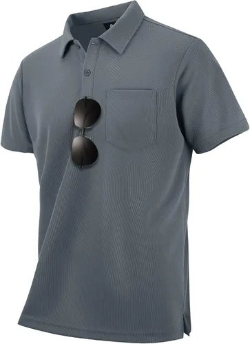 Vista 3 de SWISSWELL 3 Pack Golf Polo Shirt for Men Short Sleeve Moisture Wicking Summer Casual Collared Shirts