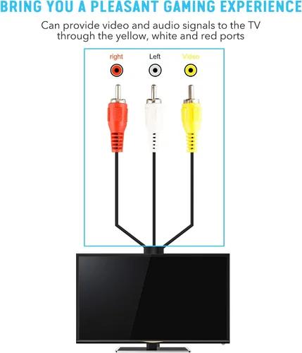 Vista 4 de Cable AV de 6 pies para PS2, PS1, PS3, AV a RCA, audio y video, cable de TV compuesto compatible con Playstation 1, 2, 3