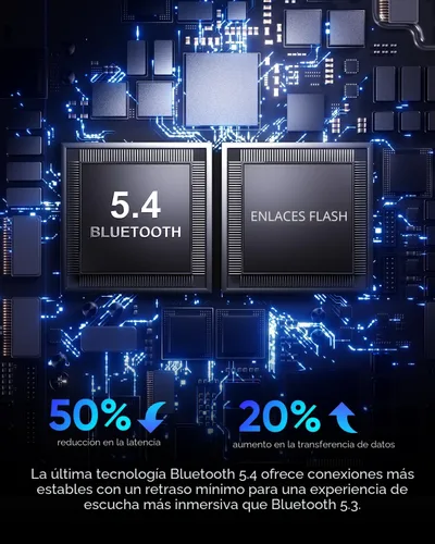 Vista 4 de Auriculares de oreja abierta, 0.28 onzas, ligeros, de próxima generación, Bluetooth 5.4, conducción de aire, auriculares inalámbricos con graves