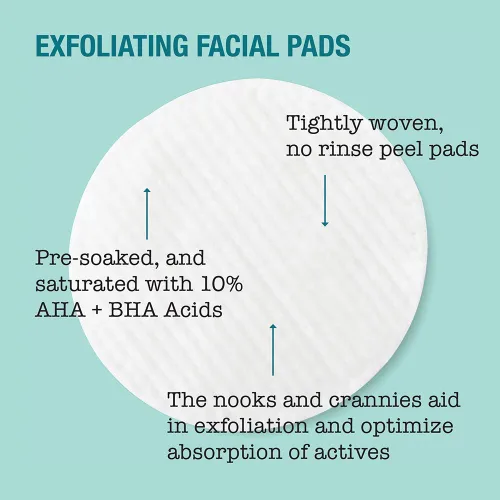 Vista 3 de Face Haus The Radical Reformer - Almohadillas exfoliantes de rejuvenecimiento con 10% AHA y BHA para una piel más brillante y suave, 50