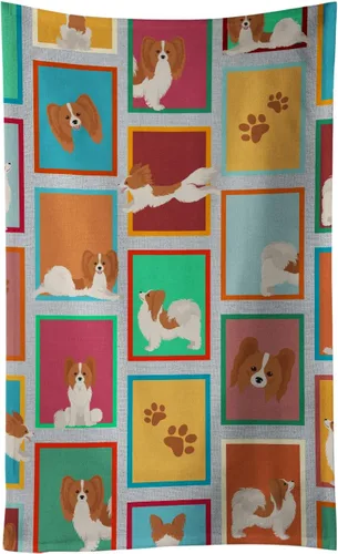 Vista 51 de Caroline's Treasures MLM1160KTWL - Lots of Red Siberian Husky - Toalla de cocina para invitados, toalla de baño decorativa para cara, té, paño