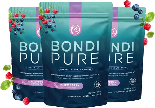 Vista 11 de Bondi Pure - Bebida diaria de salud y desintoxicación - Promueve la salud intestinal y el apoyo energético durante una limpieza o ayuno intermitente
