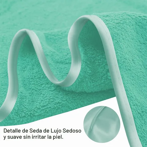Vista 6 de TENSTARS Toallas de baño de seda con dobladillo para liquidación de baño - 27 x 55 pulgadas - Ligeras, delgadas, de secado rápido - Toalla Aqua Green