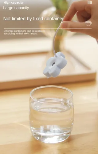 Vista 4 de Humidificador pequeño USB 2 paquetes de humidificador portátil creativo de flores, fácil de usar, mini silencioso de plástico para el hogar