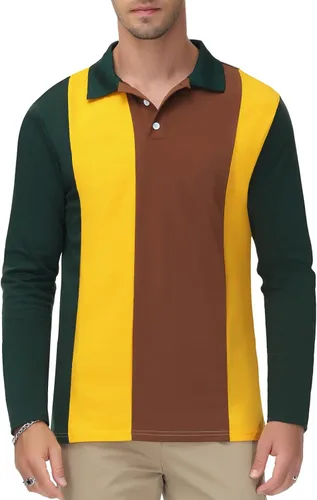 Vista 2 de PJ Paul Jones Polo de ajuste cómodo para hombre, camiseta casual de golf