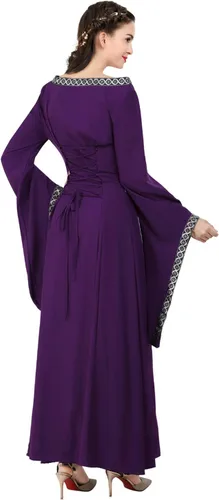 Vista 34 de Kranchungel - Vestidos renacentistas de estilo medieval/irlandés/campesino para mujer; disfraz de hada, para bailes
